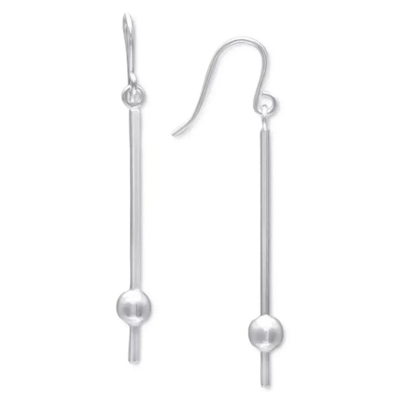 GIANI BERNINI Polished Ball Teardrop Drop Earrings in 925 Sterling Silver - Picture 1 of 2